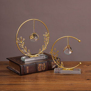 Home Living Room Wine Cabinet Geometric <b>Crystal</b> <b>Ball</b> Decoration Metal Office Desktop Decoration Crafts - Product Image 5