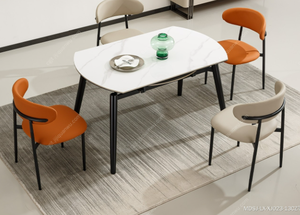 Tavolo da Pranzo Allungabile Minimalista ed Elegante con Piano in Pietra Sinterizzata da 12mm, Adatto per Spazi da Pranzo di Piccole e Grandi <span class=keywords><strong>Dimensioni</strong></span> - Product Image 3