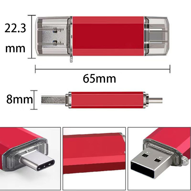 TYPE-C USB 2.0 Flash Drive 16gb 32gb USB C 3.0 Memoria Usb 64gb 128gb Cellphone Memory Stick
