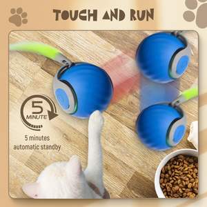 आधुनिक पालतू इंटरैक्टिव और आंदोलन खिलौने इलेक्ट्रिक बिल्ली खिलौना स्मार्ट स्वचालित गतिशीलता सक्रिय रोलिंग बिल्ली - Product Image 2