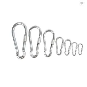 גבוה מלוטש טיולים DIN5299D טיפוס Carabiner הצמד וו עם אגוז