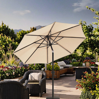 Mobilier d'extérieur imperméable Grand parapluie à pilier central pour villa, cour, terrasse et jardin pour hôtels