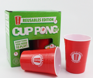 Ban đầu chính thức bia Pong Kit chính thức hoàn thành bia Pong Pack - 6 tái sử dụng ly + 3 quả bóng-Xương Câu lạc bộ-425ml - Product Image 3