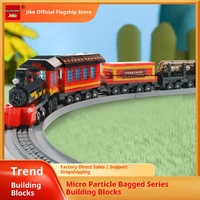 Blocs de construction en plastique, modèle de train à grande vitesse, train urbain, micro-particules, jouet éducatif à assembler pour enfants, export