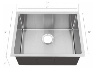 Lavandino moderno lavabo in acciaio inox lavabo singolo in acciaio inox lavelli fatti a mano per camper - Product Image 2