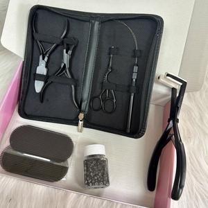 أدوات تطويل الشعر الاحترافية في الصالونات لعام 2024 كماشة ربط صغيرة احترافية وشريط من الفولاذ المقاوم للصدأ في مجموعة تطويلات الشعر - Product Image 1