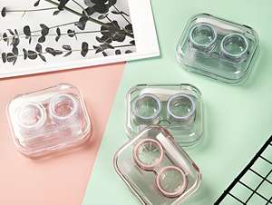 Sıcak satış özelleştirmek logosu taşınabilir kozmetik renkli kontakt <span class=keywords><strong>Lens</strong></span> kılıf temas <span class=keywords><strong>Lens</strong></span> depolama için cımbız ile Set - Product Image 4