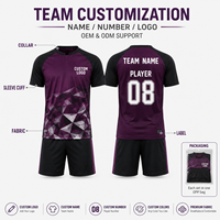 Tenue de football personnalisée pour jeunes, maillot à manches courtes en tissu mesh respirant, pour équipes sportives juniors, commandes en gros personnalisées