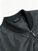 Blouson aviateur décontracté léger pour homme, veste d'hiver avec fermeture éclair et logo avant disponible