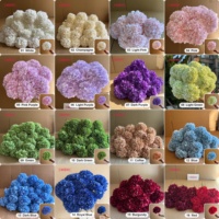 Nouvelle version améliorée : Hortensia artificiel crème-blanc de 18 cm, grande tête, pour décoration de mariage et événements