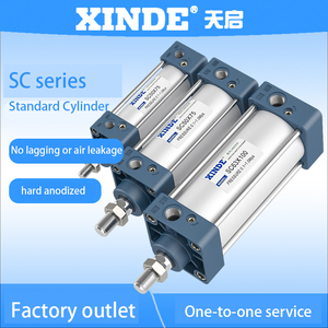 Cilindro Pneumatico Compatto Serie SC Standard <span class=keywords><strong>AirTAC</strong></span> Serie SC40 SC40X25/50/100/150/175/200/300/400/500-s Corpo in Alluminio Industriale - Product Image 2