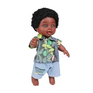 Wholesale Realistic African New Design Black Baby Doll New Fashionable Custom Plastic Black Kids Boy Toys