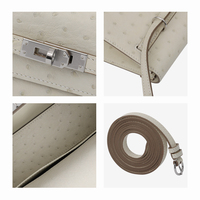 Sac de danse en peau d'autruche, vente en gros d'usine, sac à bandoulière pour femme en cuir véritable et tendance