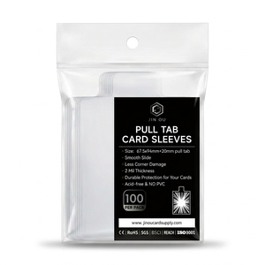 Fundas Protectoras Profesionales para Tarjetas con Tirador, de 2 Mil, Libres de Ácido, para Tarjetas Deportivas, Archivamiento, Plástico Protector - Product Image 1