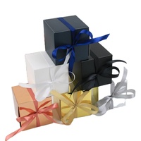 Boîte en papier pliable recyclée en gros, boîte carrée pour emballage de bonbons, boîte cadeau pour emballage de chocolat, boîte en papier cadeau