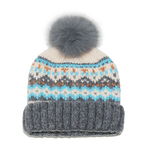 Winter Nordic Style Knit <strong>Pom</strong> <strong>Pom</strong> <strong>Beanie</strong> Hat with Ear Flaps Unisex Travel &amp; Beach Use Warm Knit Hats <strong>Beanies</strong> - Product Image 4