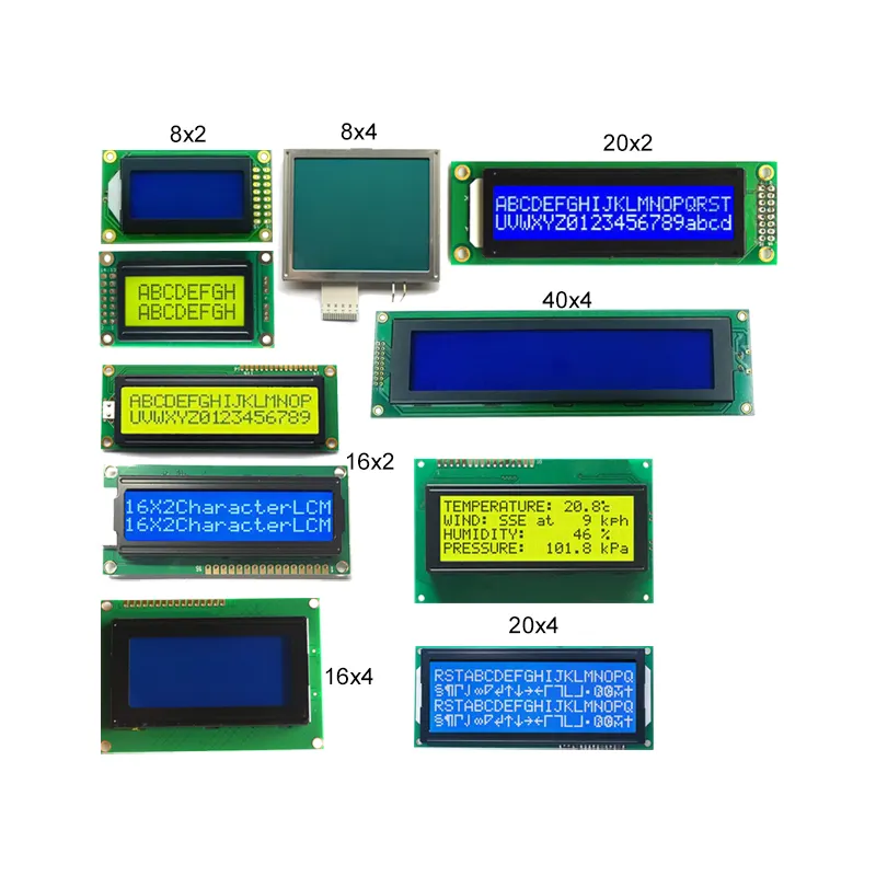 Layar LCD Monokrom 0802 0804 1602 1604 2002 2004 COB 4004 Modul Peraga Karakter