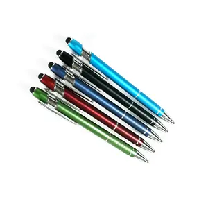 High Quality Aluminum Metal Stylus Metal Ballpoint Pen With Stylus On the Top for Office use