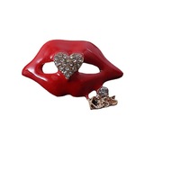 Lèvres incrustées de diamants, lèvres rouges entièrement serties de diamants, accessoires créatifs pour coques de téléphone DIY, kit de matériel de beauté en gros
