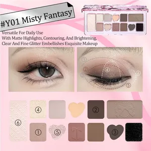 Paleta de Sombras de Ojos de Once Colores VEECCI/Weizi Ribbon Fantasy, Larga Duración, Sin Pliegues, Multicolor, Natural y Tridimensional - Product Image 2