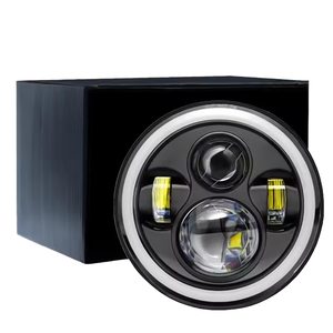 Phares avant LED 7 pouces 60W pour Jeep CJ/Wrangler JK et pour Defender H4/H13 avec 4 lentilles - Product Image 4
