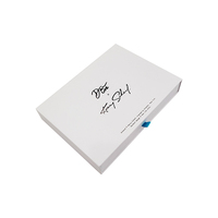 Caja de embalaje de cajón de papel rígido de lujo personalizado con muestra gratis, lámina dorada, logotipo impreso, inserto de cartón y presentación de regalo