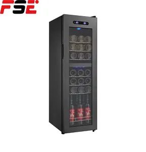 Nevera para vino y bebidas, refrigerador de 80L, 28 botellas, de doble zona