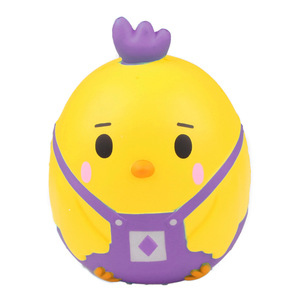 Cute Chicken Silicone <b>Squishy</b> Toy With Overalls Promotional Gift Desk Decor - Product Image 1
