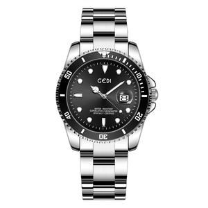 Montre pour femme et homme avec bracelet en acier, montre à quartz à date luminescente verte de haute valeur - Product Image 6