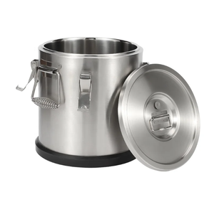 DFC01 Baril isotherme en métal de qualité supérieure pour le stockage des aliments, seau verrouillable avec couvercle, thermos - Product Image 4