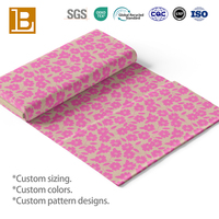 Kain katun poplin cetak digital motif bunga Valentine Pink BILU, 100% katun,  khusus untuk pakaian anak perempuan.