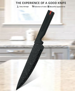 Wholesale Household Chef Cutlery <b>Set</b> Granite Speckled Coated Blade Plastic Handle Kitchen <b>Knife</b> <b>Set</b> with Block - Product Image 2