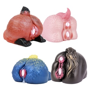 GEEBA Masturbateur masculin réaliste en forme de fesses d'animal, stimulateur de pénis en silicone souple, jouet sexuel anal pour homme, pour l'entraînement du pénis - Product Image 1