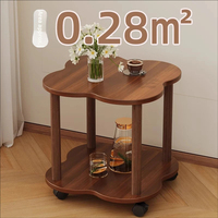 Table d'appoint contemporaine mobile, table basse minimaliste, petite table de chevet multifonctionnelle, étagère de rangement pour salon et chambre