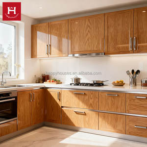 HAPPY HOUSES Armoires de cuisine miniatures en PVC MDF, style <span class=keywords><strong>japonais</strong></span> simple et moderne, motif bois, finition brillante, prix d'usine, <span class=keywords><strong>pas</strong></span> <span class=keywords><strong>cher</strong></span> - Product Image 2