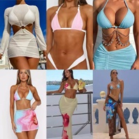 Produits chauds 2025 Wholesalemini Transparent femmes asiatiques Bikini couvrir maillots de bain chaud Sexy Micro maille g String maillots de bain