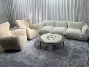 Modern Wing Back Jodie Accent <strong>Chair</strong> White Boucle Genuine Sheepskin Upholstered Curved <strong>Loose</strong> Shaped Villas Leisure <strong>Chair</strong> - Product Image 5