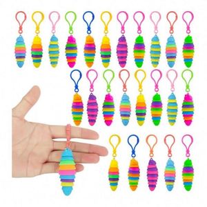 High Quality Plastic Silicone Keyboard Fidget Toy Keychain Lightweight Trendy Silent Clicking Mechanism Office Desk Anxiety ADHD - Product Image 1