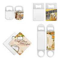 Ouvre-bouteilles à sublimation en métal + PU personnalisés pour le bricolage Ouvre-bouteilles promotionnels pour boissons pour impression recto verso