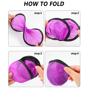 OEM tùy chỉnh in Nylon đĩa bay vòng Nylon tay gấp Fan POUCH có thể gập lại biểu tượng tùy chỉnh đĩa bay với túi - Product Image 5