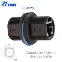 Hochwertiger RJ45 Abgeschirmter Netzwerkanschluss Ethernet-Verlängerung Staubdichter Panelmontierbarer AP Gerader Kopf Outdoor-Koppler