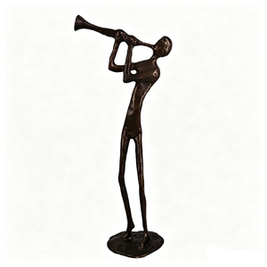 Sculptures abstraites de lecteur de musique en cuivre, ensemble de figurines de <span class=keywords><strong>trompettiste</strong></span>, décoration d'intérieur, articles de décoration de luxe, cadeau artisanal - Product Image 6