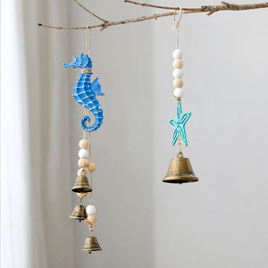 Carillon éolien en bois en forme d'étoile de mer, décoration suspendue pour l'intérieur et l'extérieur, ornement de jardin - Product Image 3