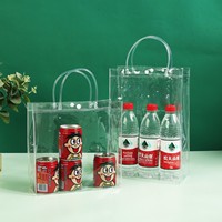Sacs fourre-tout transparents en PVC de Wenzhou en stock, sacs cadeaux, pochettes souvenirs et emballages pour cadres photo ; Fermeture à pression disponible pour la vente en gros