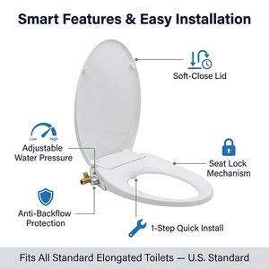 KIDOIR – Fixation de bidet écologique sans électricité, économiseur <span class=keywords><strong>d</strong></span>'<span class=keywords><strong>eau</strong></span>, pour siège de toilette avec valve en laiton, hygiène de salle de bain, vente en gros - Product Image 3