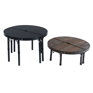 Bàn ăn tròn gấp gọn đa năng, kiểu hiện đại, dùng ngoài trời, tiệc chiêu đãi, cắm trại, khung nhôm di động, thiết kế chống trơn trượt - Product Image 5