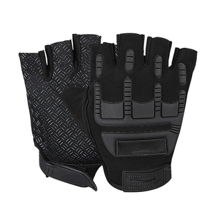 Gants tactiques mi-doigts pour sports de plein air, camping, tir, randonnée, moto, avec protection rigide en caoutchouc pour les articulations - Product Image 6