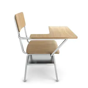 كرسي حديث خشبي للجامعة مناسب للصفوف كرسي مكتبي للكلية مع لوح للكتابة