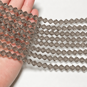 Cuentas Bicónicas Facetadas de Doble Punta de 4mm, Pulidas y Ecológicas, <span class=keywords><strong>con</strong></span> Orificio para Chalecos, Solapas, Corbatas, Gilets y Pantalones - Product Image 2