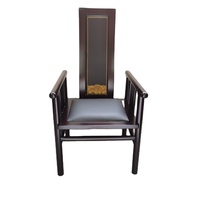 Fauteuils d'appoint de style chinois en bois massif pour salon, restaurant, café, salle à manger